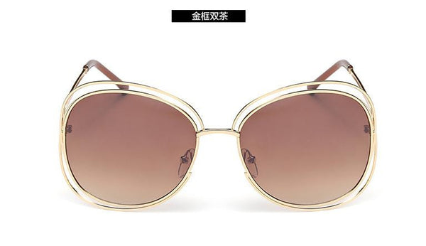 Big Circle Round Frame Sunglasses